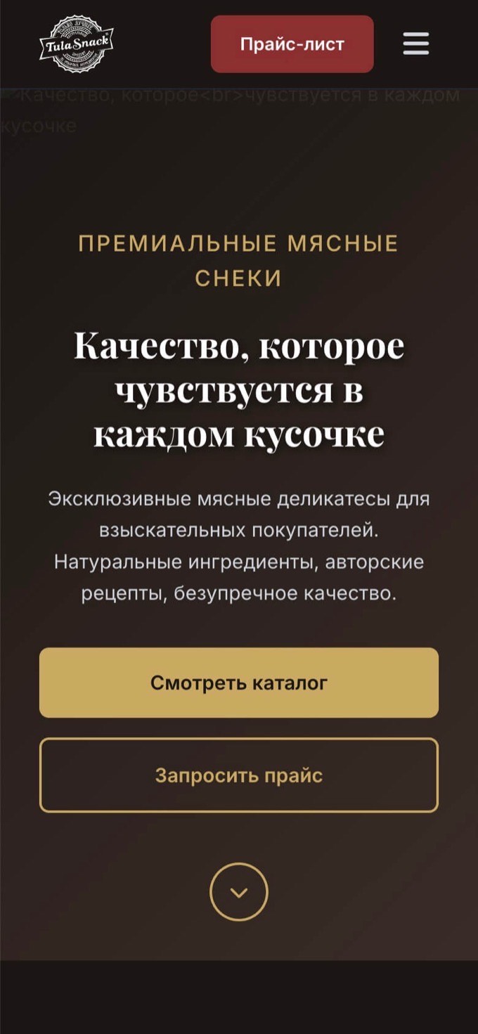 Мобильная версия tula-snack.ru